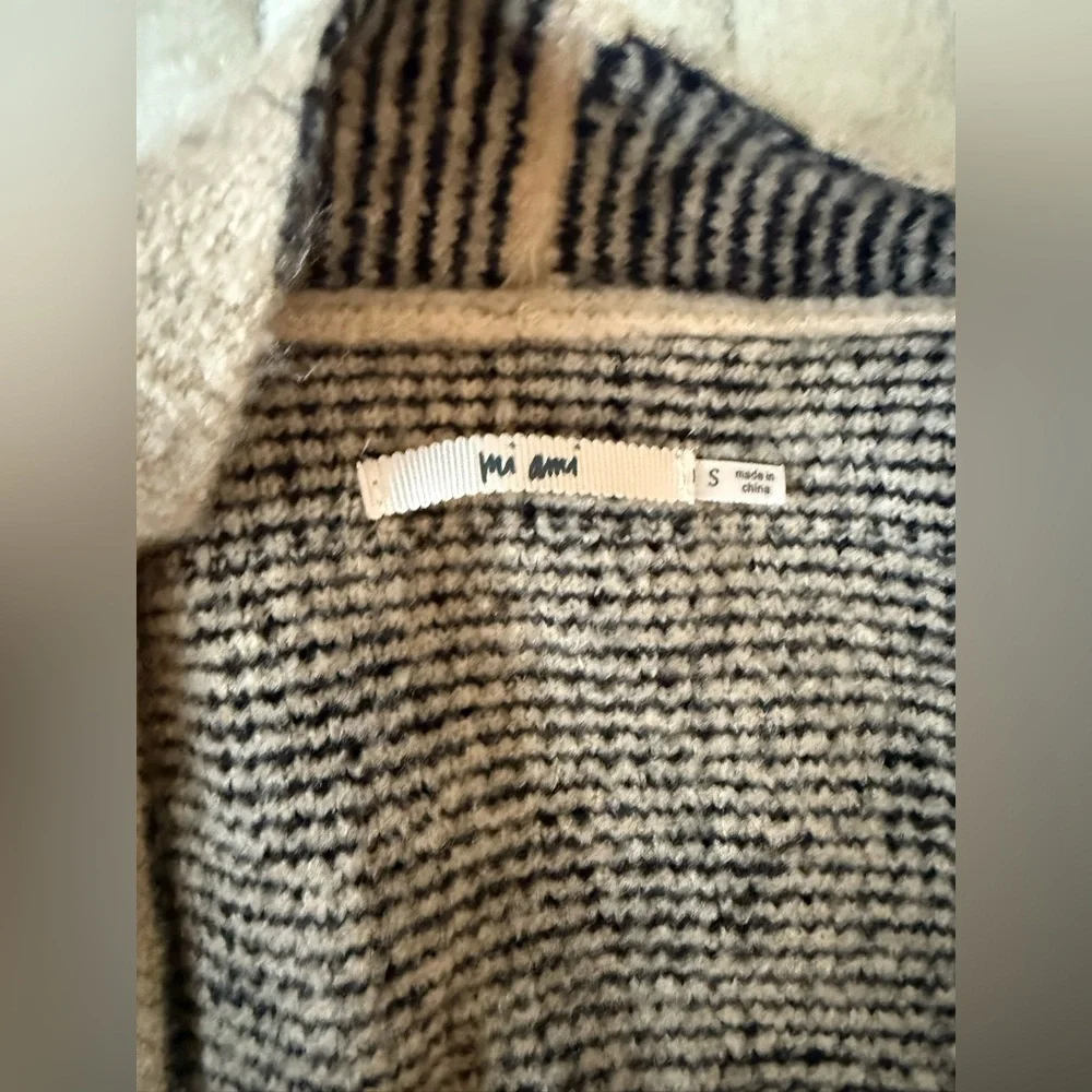 Mi Ami Leopard Print Open Front Cardigan Beige Black Women’s Size S Francesca’s - Picture 6 of 8
